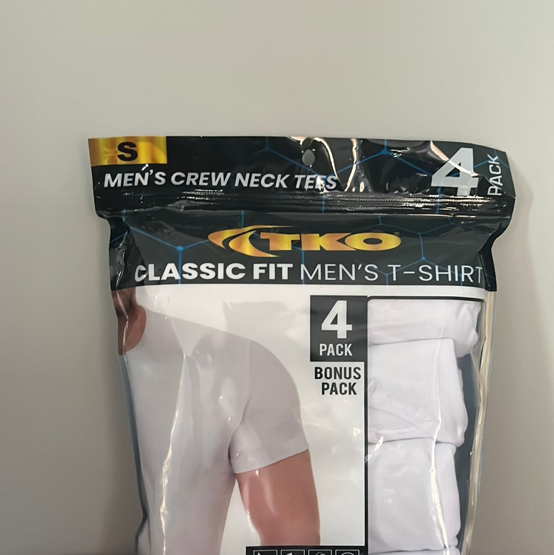 Men’s Crew Neck Tees single Tee 3.50 4pk 9.99