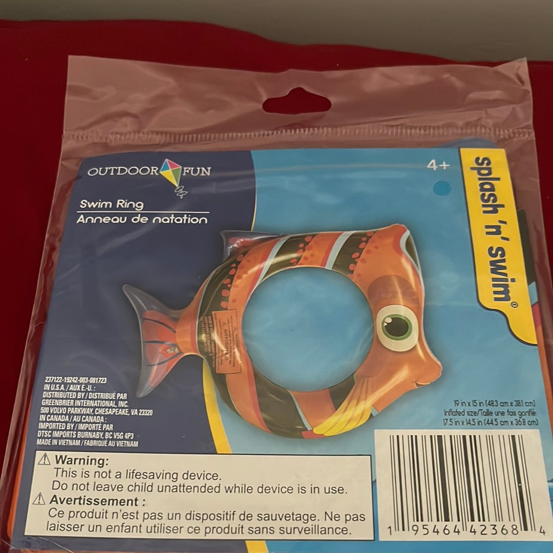 Outdoor Fun Splash n Swim Swim Ring
