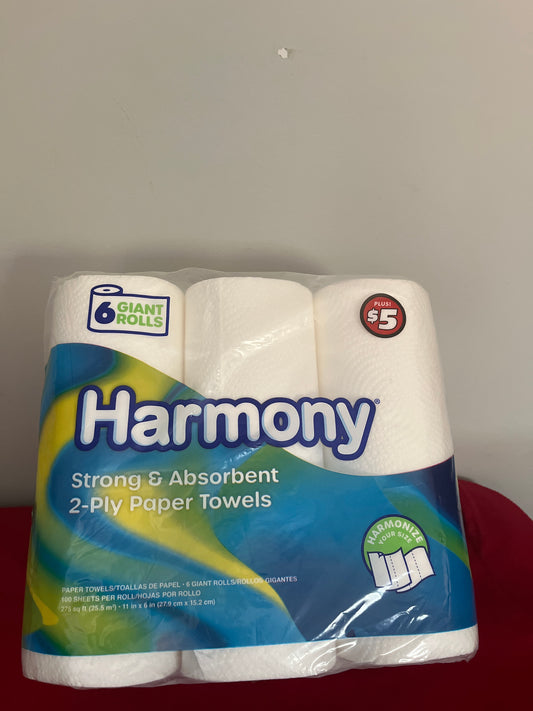Paper Towels 6 rolls