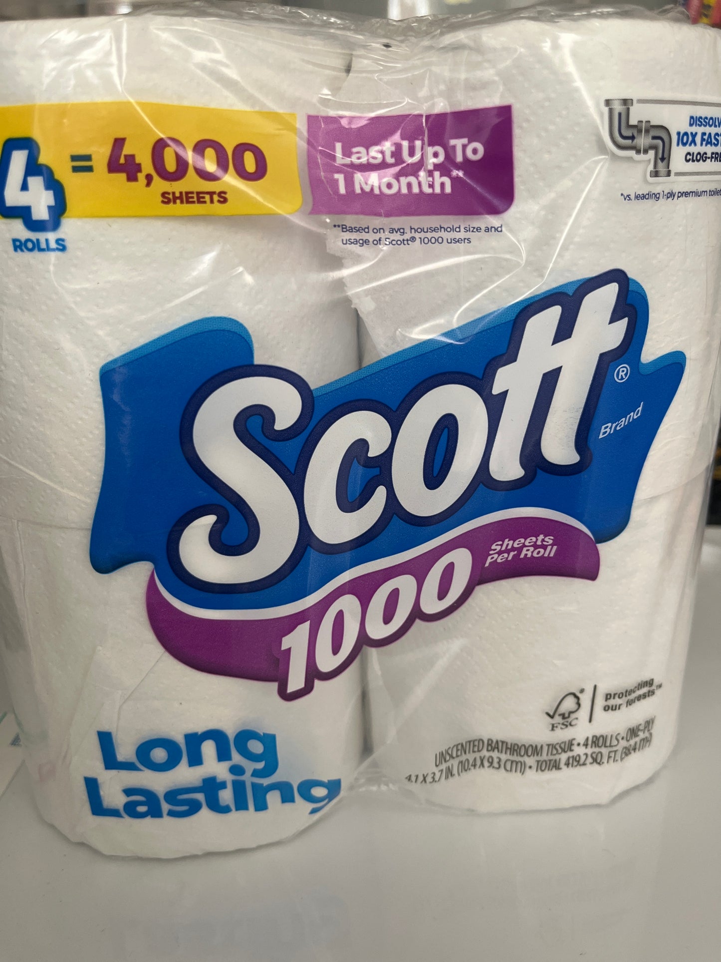 Scott Tissue 4 Pack